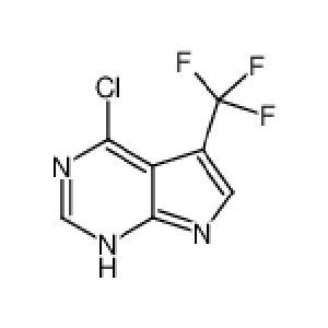 4-Clóra-5-(trífhluaramethyl)-7H-pyrrolo[2,3-d]pirimidín Uimh. CAS: 1211520-73-8