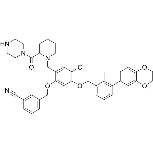 BMS-1166-N-piperidine-CO-N-piperazine Uimh. CAS: 2447066-14-8